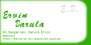 ervin darula business card